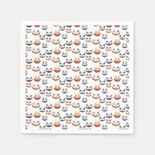 Halloween Spooky Face Pattern Napkin