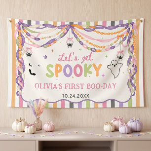 Halloween Spooky Fun Girl Birthday Party Banner
