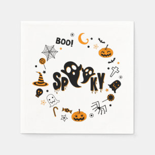 Halloween Spooky Ghost 3 Ply Napkins