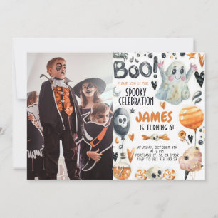 Halloween Spooky Ghost Birthday Invitation