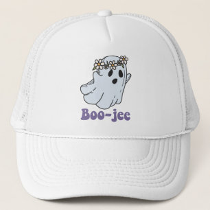 Halloween Spooky Ghost Boo Jee Boo  Trucker Hat