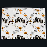 Halloween Spooky Ghost Large Gift Bag<br><div class="desc">This gift bag feature the words "Spooky Boo" in a unique print font with black letters orange outline with 2 ghost in the word Spooky surrounded by a collection of Halloween themed decals in this spooky theme and style. All gift bags are made with premium quality paper for extra durability...</div>