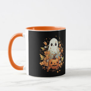 Halloween Spooky Ghost Pumpkin Mug