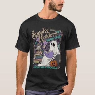 Halloween Spooky Ghost Readers Club Bookish Read M T-Shirt