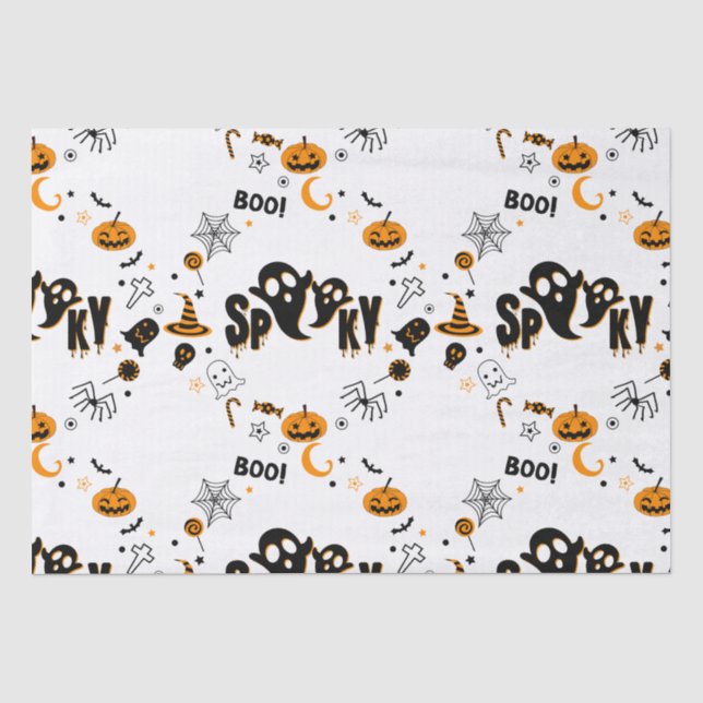 Halloween Spooky Ghost Tissue Paper (Front)