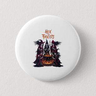 Halloween Spooky Liberal Witch Anti Trump 1  6 Cm Round Badge
