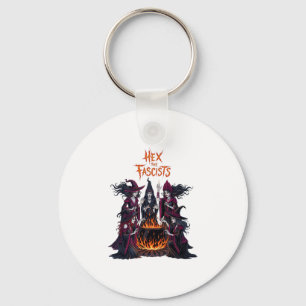 Halloween Spooky Liberal Witch Anti Trump 1 Key Ring