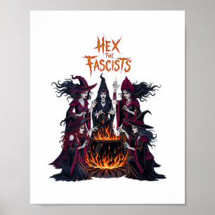 Halloween Spooky Liberal Witch Anti Trump 1  Poster