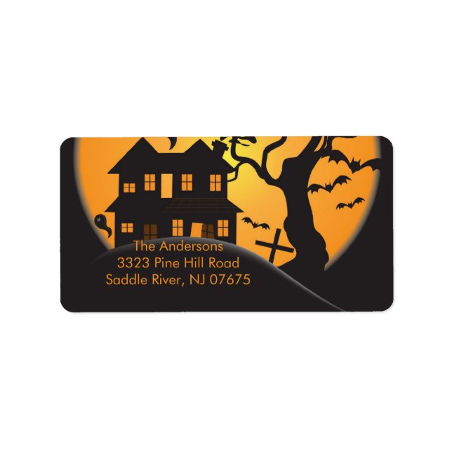 Halloween Spooky Night Return Address Label (Front)