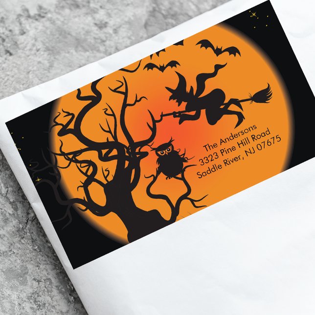Halloween Spooky Night Return Address Label (Creator Uploaded)