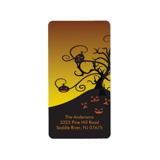 Halloween Spooky Night Return Address Label (Front)