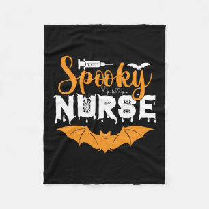 Halloween Spooky Nurse Birthday Fleece Blanket