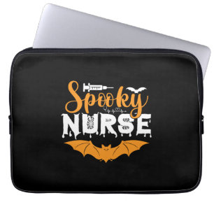 Halloween Spooky Nurse Birthday Laptop Sleeve