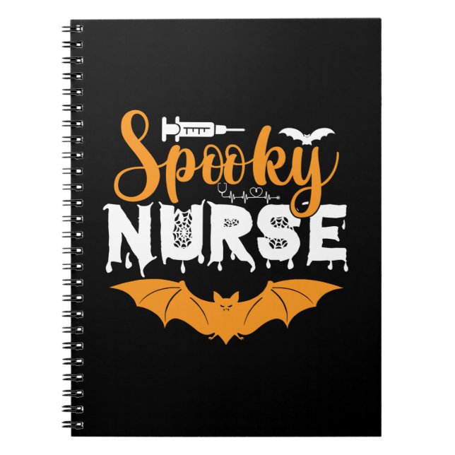 Halloween Spooky Nurse Birthday Notebook (Front)