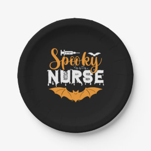 Halloween Spooky Nurse Birthday Paper Plate