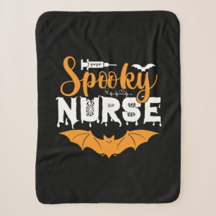 Halloween Spooky Nurse Birthday Sherpa Blanket