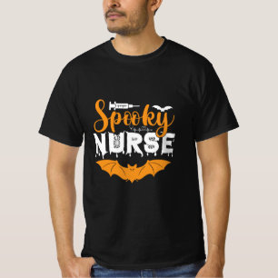 Halloween Spooky Nurse Birthday T-Shirt