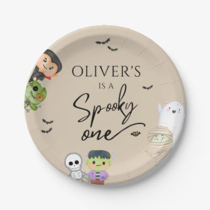 Halloween Spooky One Birthday  Paper Plate
