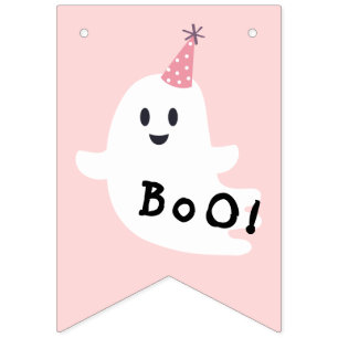 Halloween Spooky One Cute Ghost 1st Birthday Party Bunting