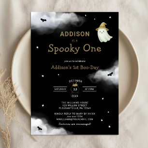 Halloween Spooky One First Birthday Invitation
