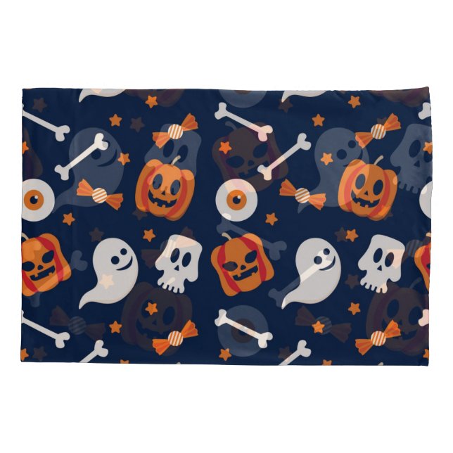 Halloween Spooky pattern Pillowcase (Back)