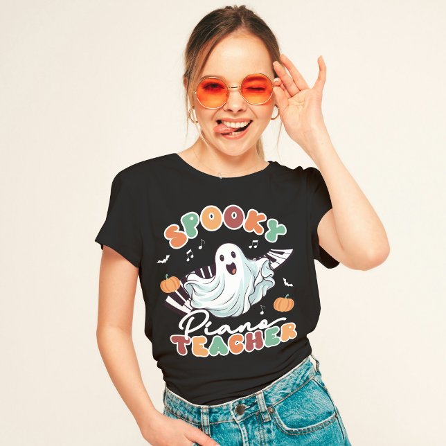 Halloween Spooky Piano Teacher Music T-Shirt (Creator Uploaded)