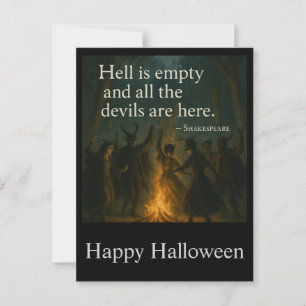 Halloween Spooky Postcard - Hell is Empty