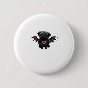 Halloween Spooky Pug Classic T-Shirt 6 Cm Round Badge