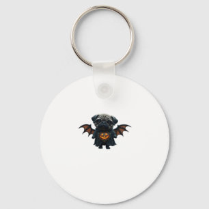Halloween Spooky Pug Classic T-Shirt Key Ring