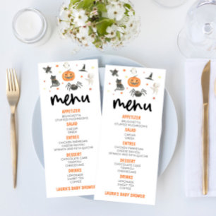 Halloween Spooky Pumpkin Baby Shower Food Menu