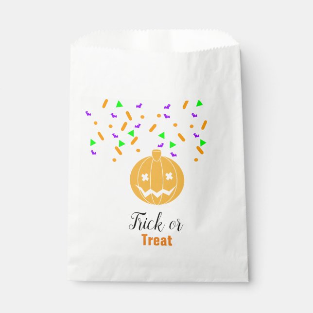 Halloween Spooky Pumpkin | Confetti Sprinkles Favour Bag (Front)