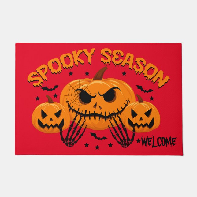 Halloween Spooky Pumpkin Doormat (Front)