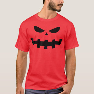 Halloween Spooky Pumpkin Jack O Lantern Face Funny T-Shirt