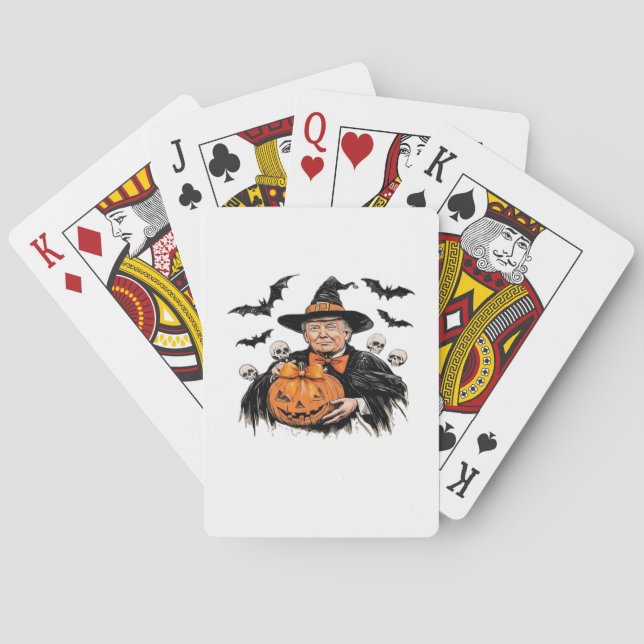 Halloween Spooky Pumpkin Playing Cards (Back)