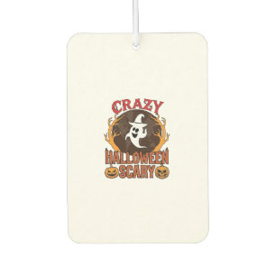 Halloween Spooky Pumpkin Retro Engraved Texture_1 Car Air Freshener