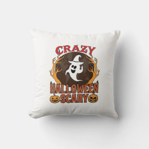 Halloween Spooky Pumpkin Retro Engraved Texture_1 Cushion