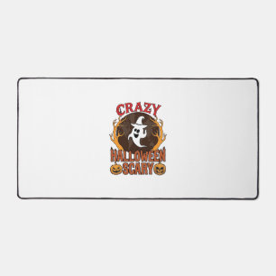 Halloween Spooky Pumpkin Retro Engraved Texture_1 Desk Mat