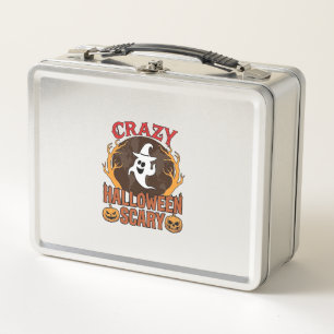 Halloween Spooky Pumpkin Retro Engraved Texture_1 Metal Lunch Box
