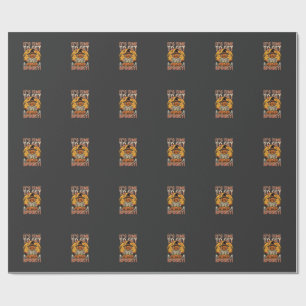 Halloween Spooky Pumpkin Scarecrow Vintage Wrapping Paper