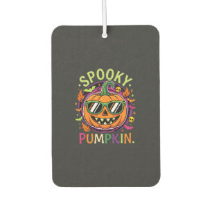 Halloween Spooky Pumpkin Sunglasses Vector Car Air Freshener
