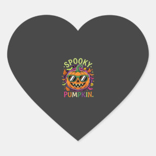 Halloween Spooky Pumpkin Sunglasses Vector Heart Sticker