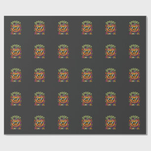 Halloween Spooky Pumpkin Sunglasses Vector Wrapping Paper
