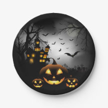 Halloween - Spooky Pumpkins Grey Moon - All Opt