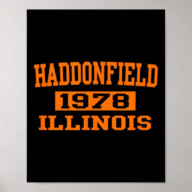 Halloween Spooky Scary Haddonfield Illinois Hallow Poster (Front)