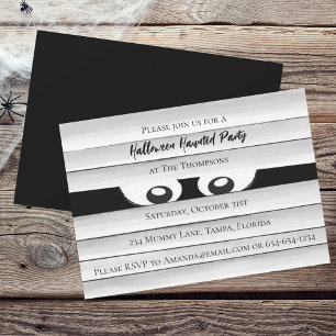 Halloween Spooky Scary Haunted Mummy Ghost Eyes Invitation