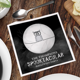 Halloween Spooky Scary Owl Cute Whimsical  Napkin