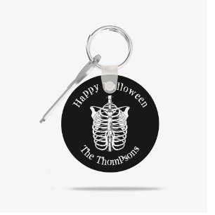 Halloween Spooky Scary Skeleton X Ray Key Ring