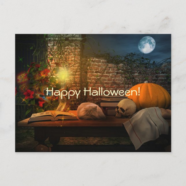 Halloween Spooky Scenes Postcard (Front)