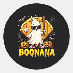 Halloween Spooky Season Boonana Cute Ghost Nana  Classic Round Sticker