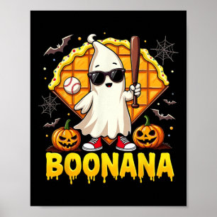 Halloween Spooky Season Boonana Cute Ghost Nana  Poster